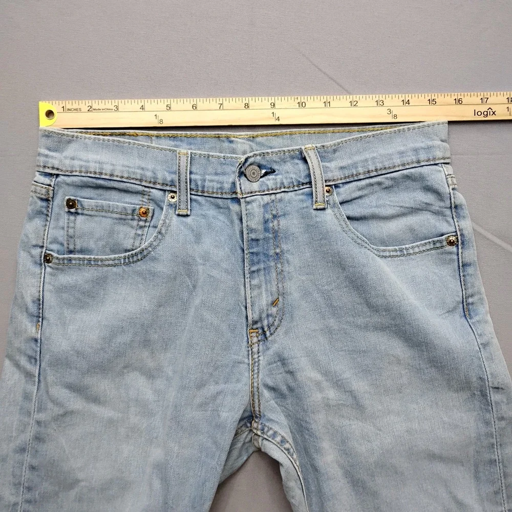 Levis 527 Slim Bootcut Jeans Mens 33x30 Light Wash Denim Blue